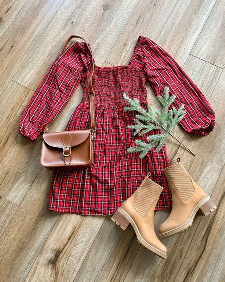 Christmas dress. Red plaid dress. Holiday party dress. Family pictures outfit. 

#LTKSeasonal #LTKGiftGuide #LTKHoliday