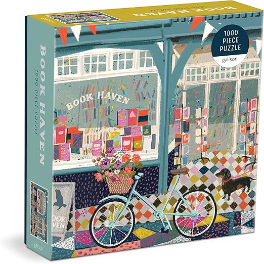 Galison Book Haven Puzzle, 1000 Pieces, 20” x 20” – Difficult Jigsaw Puzzle with Stunning &... | Amazon (US)