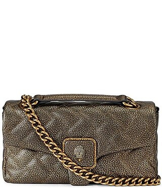 Kurt Geiger London Pimlico Metallic Dotted Shoulder Crossbody Bag - Bronze | Dillard's