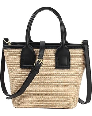 ZLM BAG US Women's Straw Top Handle Bag Handwoven Crochet Crossbody Shoulder Bag Summer Hobo Purs... | Amazon (US)
