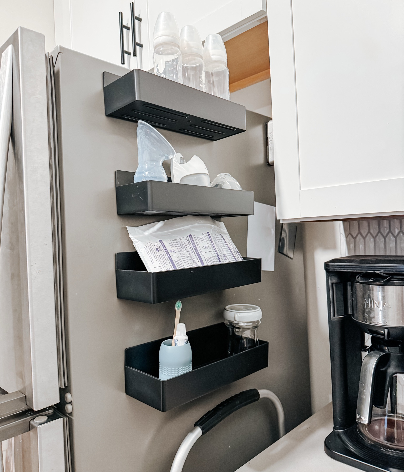Magnetic fridge shelves for extra storage and organization 

#LTKFindsUnder50 #LTKBaby #LTKHome