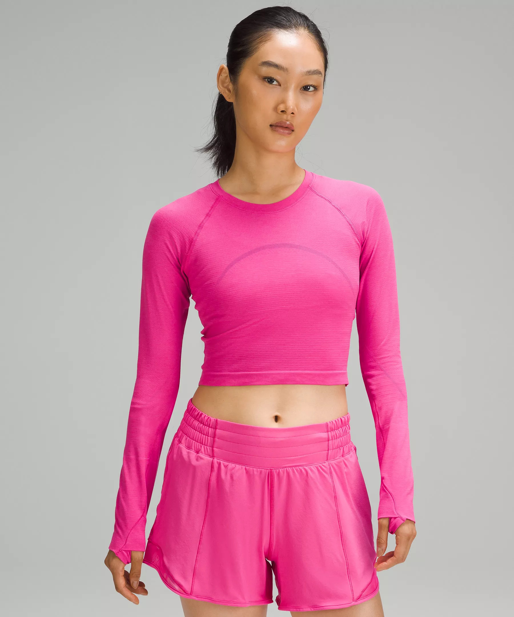 Swiftly Tech Cropped Long-Sleeve Shirt 2.0 | Women's Long Sleeve Shirts | lululemon | Lululemon (US)