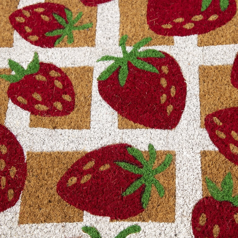 Mainstays Strawberry Grid Coir Doormat, 18"x30" | Walmart (US)