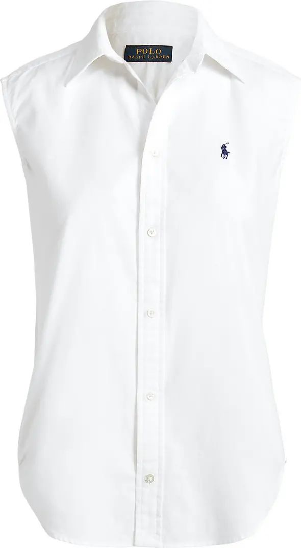 Polo Ralph Lauren Sleeveless Cotton Button-Up Shirt | Nordstrom | Nordstrom