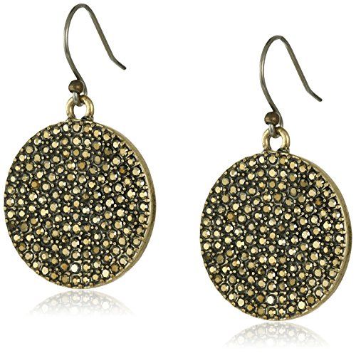 Lucky Brand Gold Pave Disk Earrings | Amazon (US)