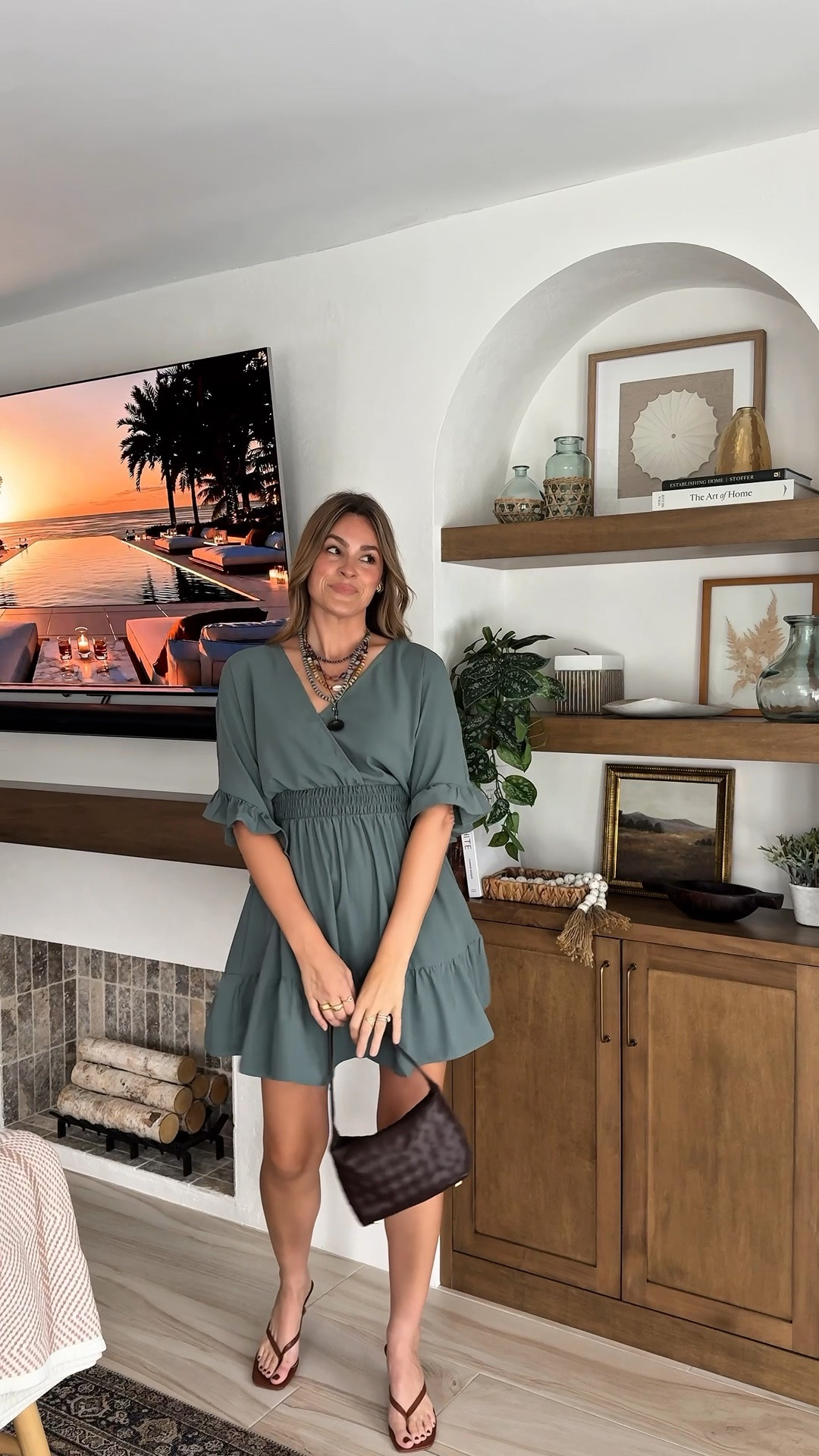 Amazon…find me a cute, casual, flowy, boho dress ☑️ 

Love the wide ruffled sleeves + comes in multiple colors! I’m wearing a medium for size!

#LTKootd #LTKOver40 #LTKTall