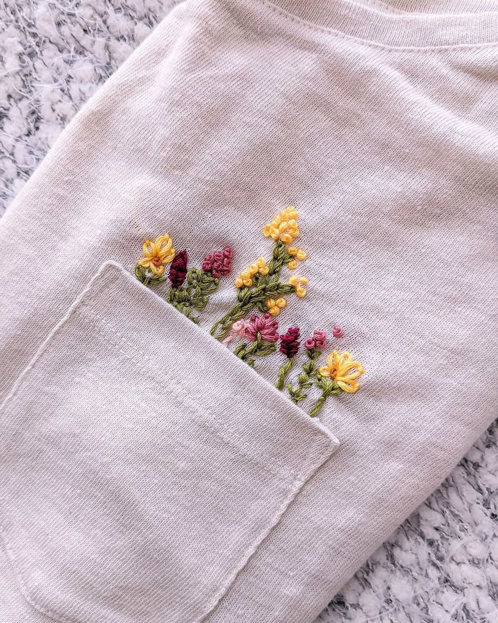 Embroidered Floral T-shirt | Etsy | Etsy (US)