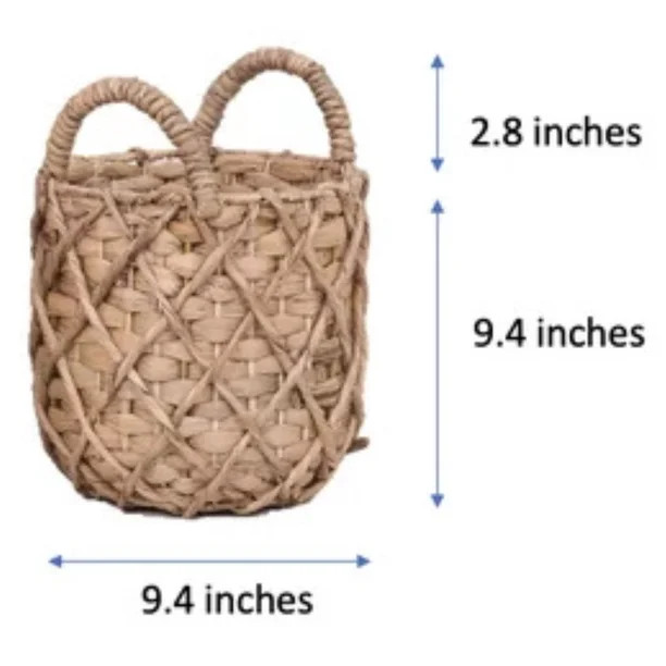 Better Homes & Gardens Claire 9" Round Natural Water Hyacinth Indoor Basket Planter | Walmart (US)