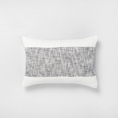 Textured Lumber Pillow Sour Cream / Railroad - Hearth & Hand™ with Magnolia | Target