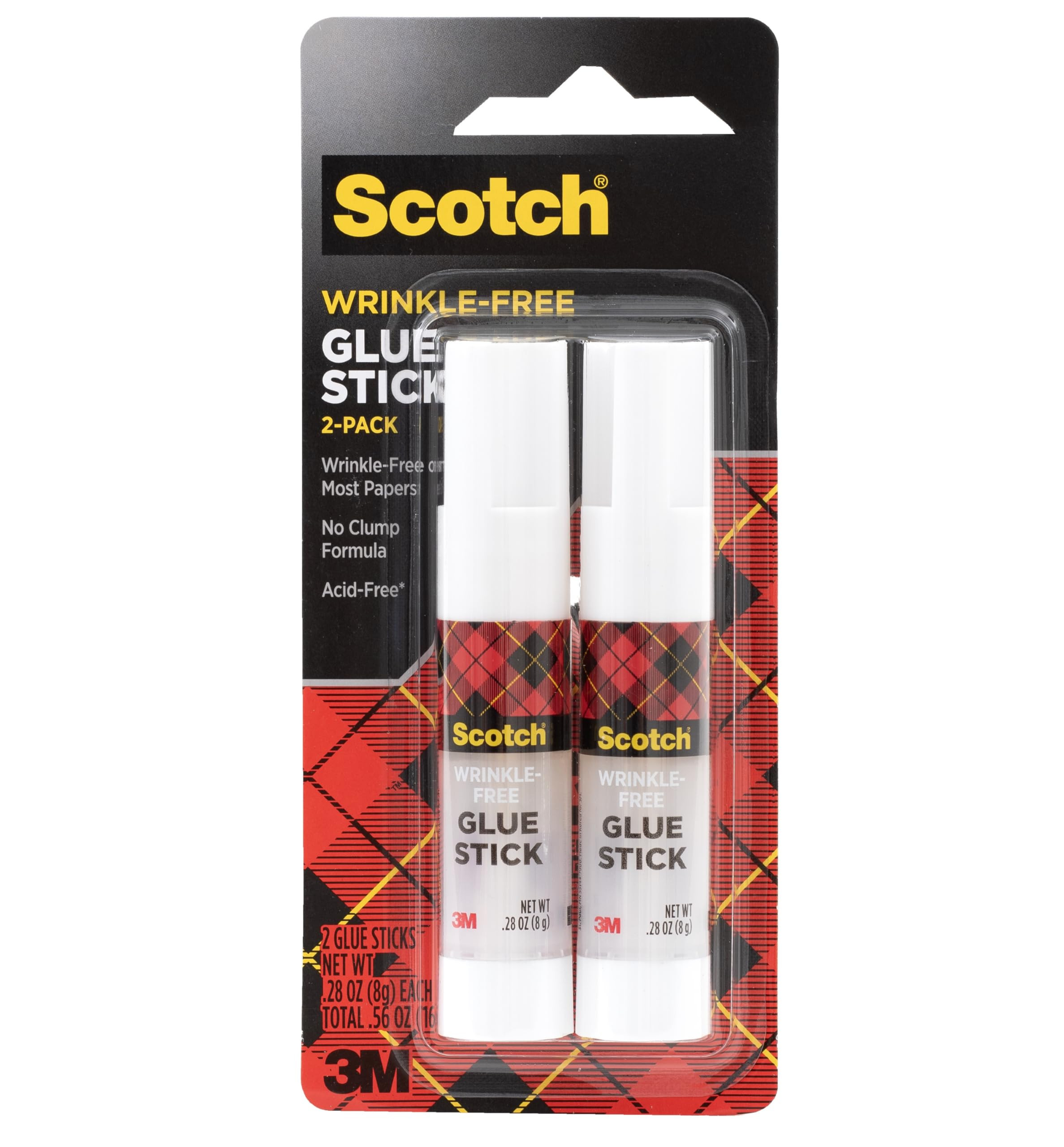 Scotch Wrinkle-Free Glue Sticks, 2 Pack, .27 oz Each | Amazon (US)