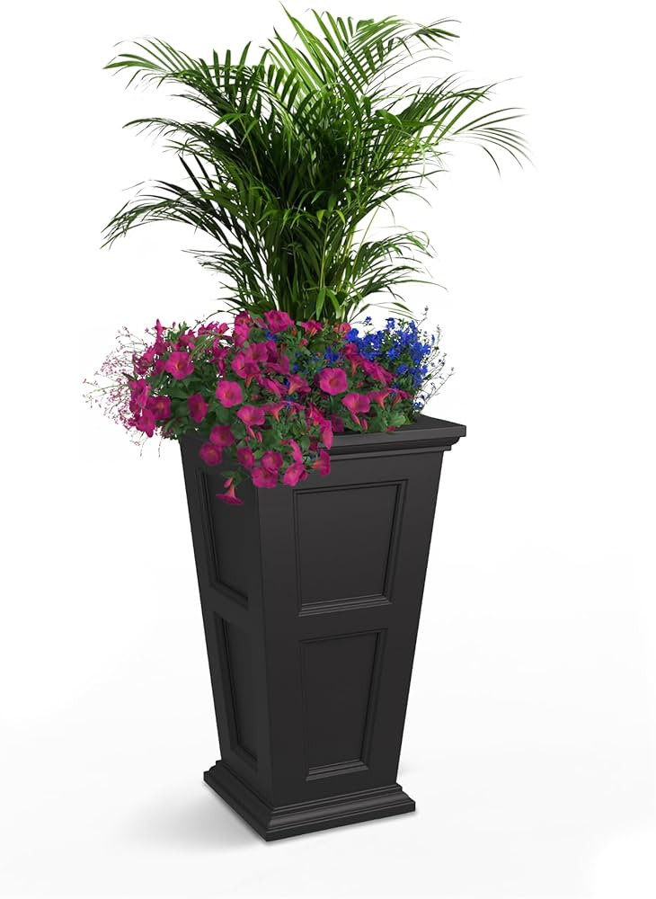Mayne Fairfield 28-Inch Tall Planter – Self-Watering, Weather-Resistant Planter for Flowers –... | Amazon (US)
