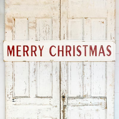 Park Hill Collection Embossed Metal Merry Christmas Sign | Target