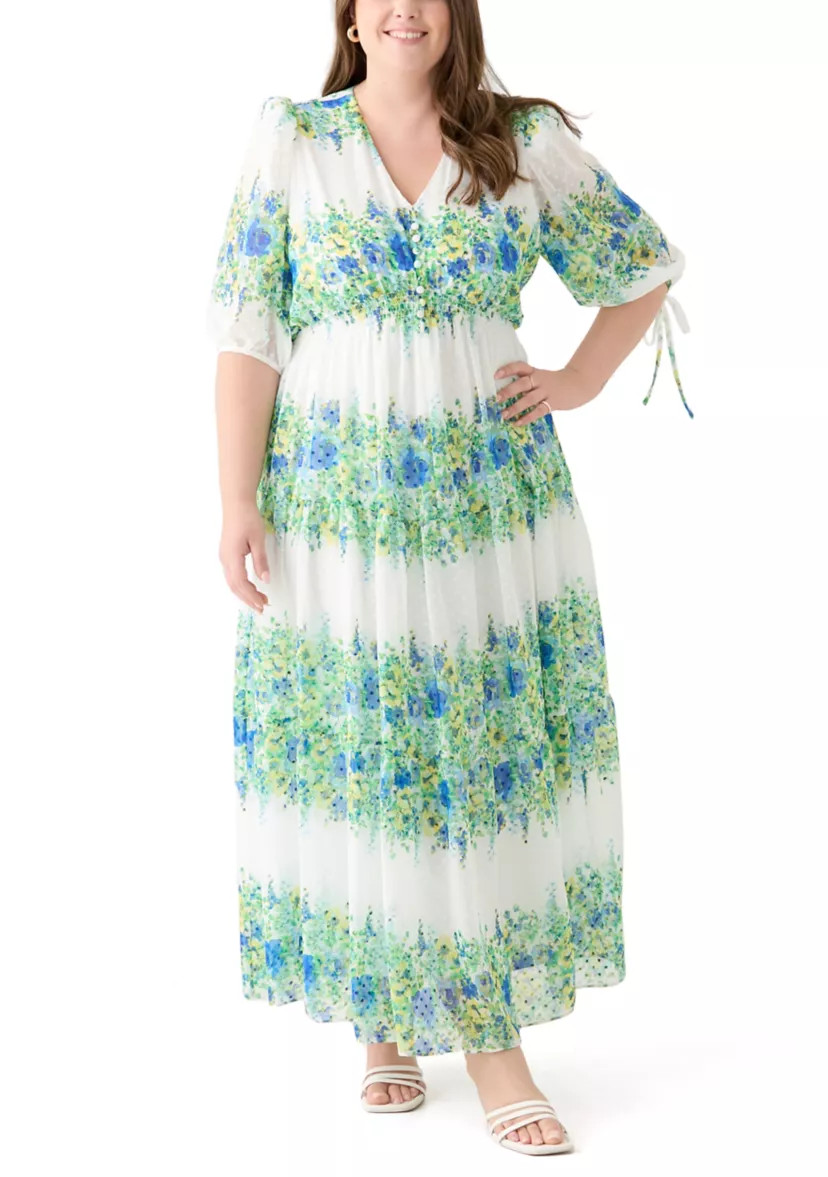 Plus Size Tiered Smocked Waist Dress | Belk