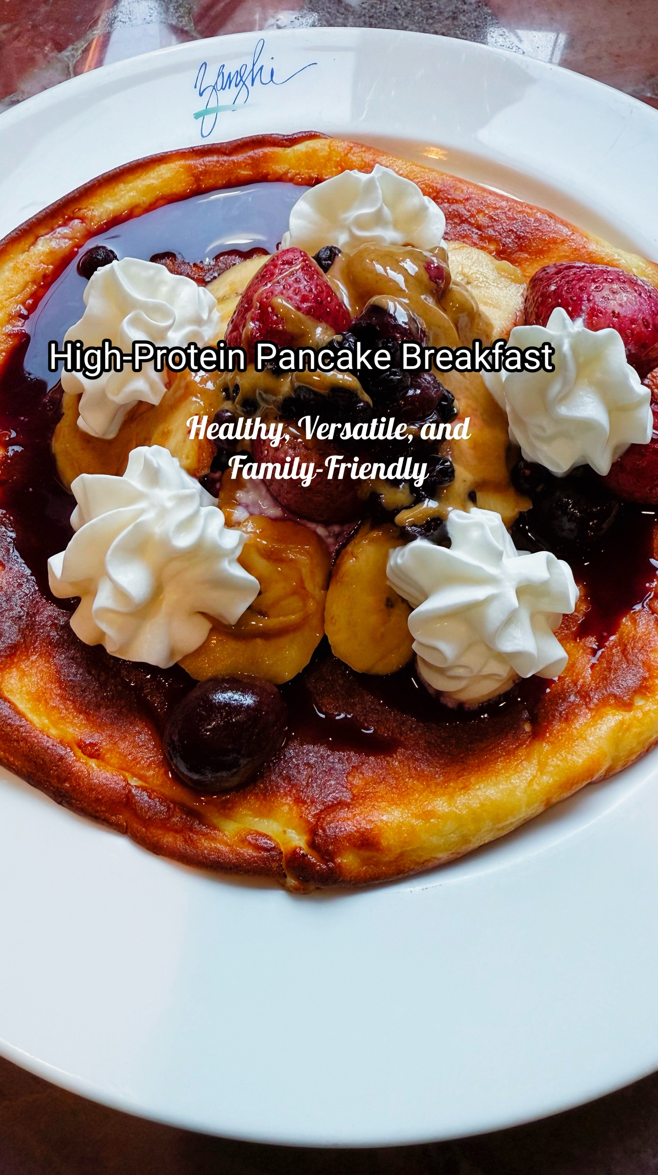 Same pancakes every morning, different toppings — it never gets old.

My go-to high-protein pancake breakfast at 27 weeks pregnant — but honestly, it’s perfect for anyone. Quick, balanced, and kid-approved.

What’s in it:
1 egg + ⅓ cup egg whites
1 scoop protein powder
1 scoop collagen or 2 scoops PB powder (I switch depending on the flavor vibe)
2 tbsp almond flour
~½ cup Greek yogurt
1 tsp baking soda

Cook like pancakes, then top with cottage cheese, plantains or bananas, berries, almond butter, and sugar-free whipped cream.

Protein-packed, sweet, and satisfying — every single time. 🥞

#LTKBump #LTKHome #LTKFindsUnder100