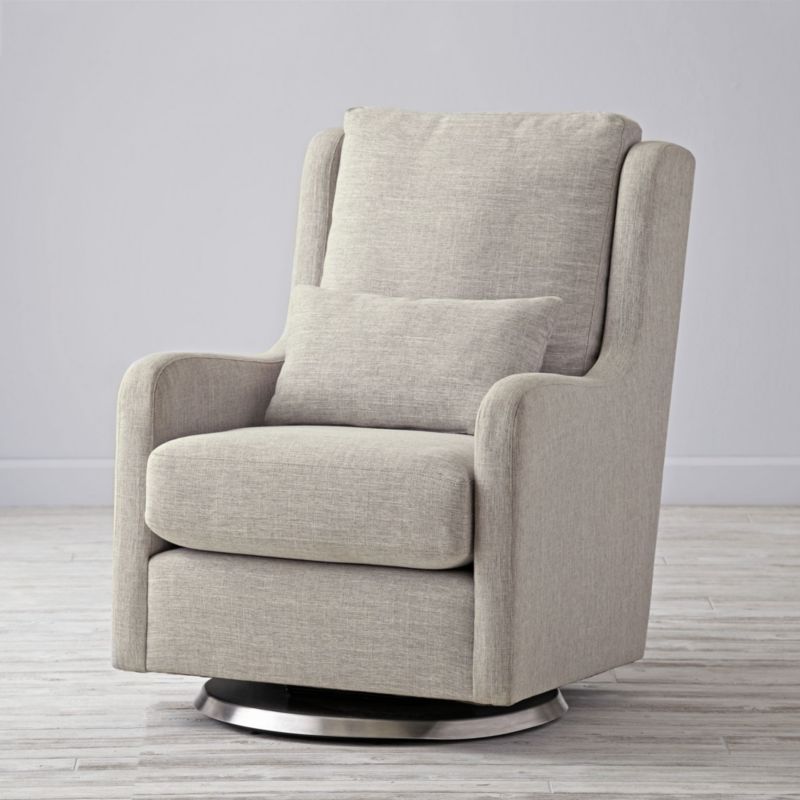 Milo Grey Glider Chair + Reviews | Crate and Barrel | Crate & Barrel