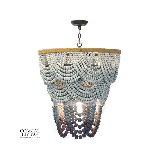 Ombre Wood Bead Chandelier by Coastal Living | Cailini Coastal