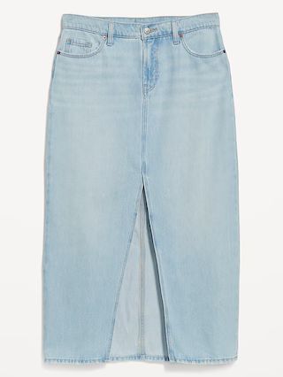 Mid-Rise Jean Maxi Skirt | Old Navy (US)