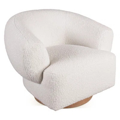 Accent Chair In Cream Boucle Fabric | Wayfair North America