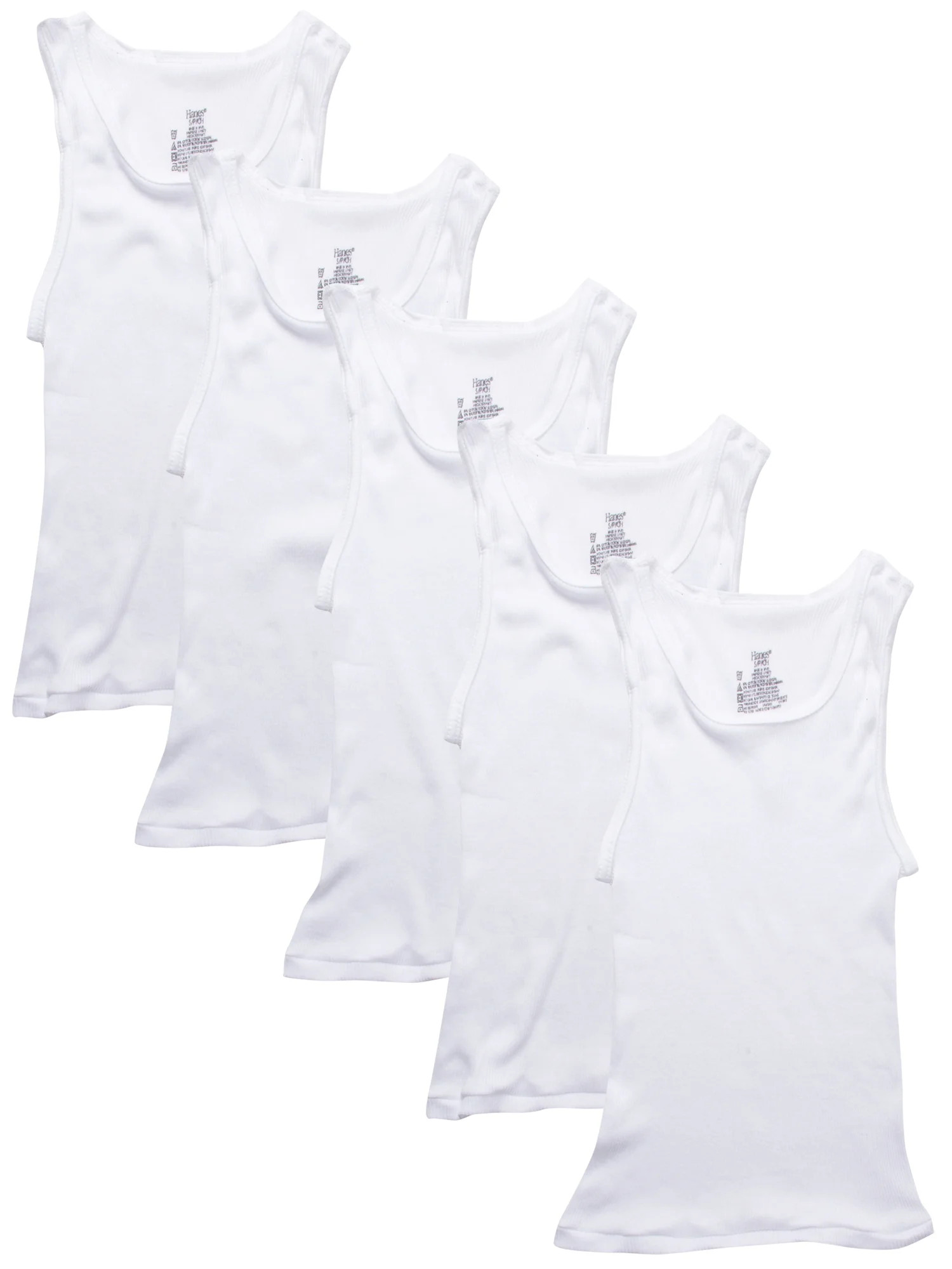 Hanes Boys' White Tanks, 5-Pack, Sizes S-XXL | Walmart (US)