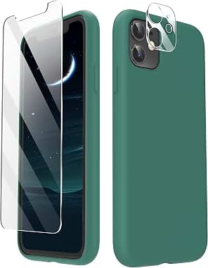 Cordking iPhone 11 Case, with 2 Pack Screen Protector + 2 Pack Camera Lens Protector, Shockproof Sil | Amazon (US)