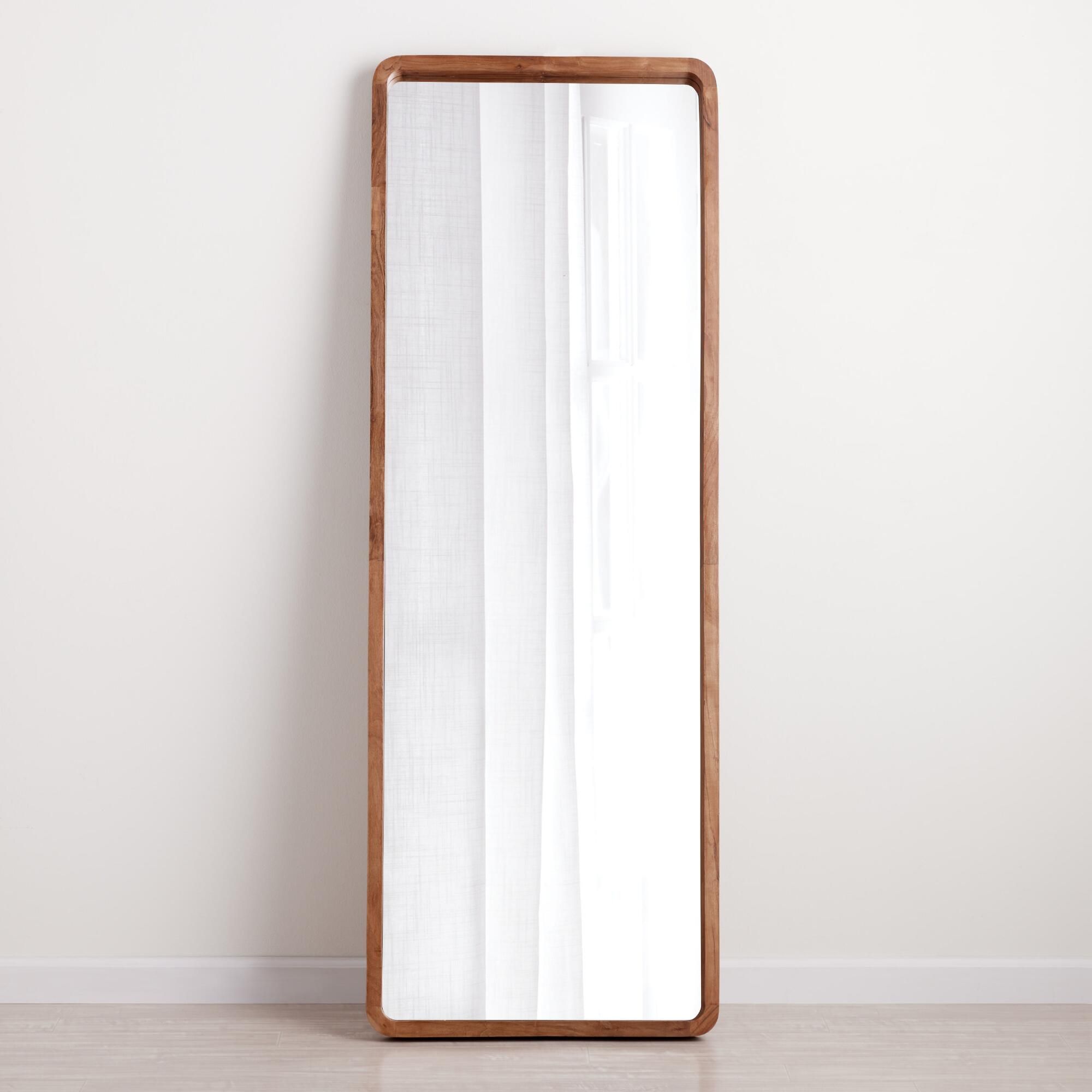 Natural Wood Leaning Full Length Mirror by World Market | World Market