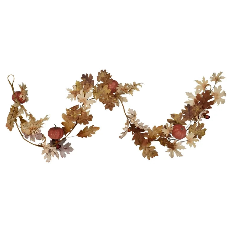 Leaves and Pumpkins Garland, Multicolor, 6', Fall by Way To Celebrate | Walmart (US)