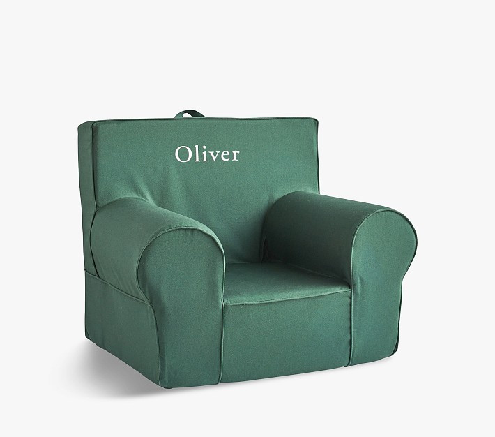 Kids Anywhere Chair®, Forest Green Twill Slipcover Only | Pottery Barn Kids