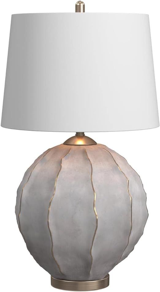 Bassett Mirror Annapurna Table Lamp in Gray Resin | Amazon (US)