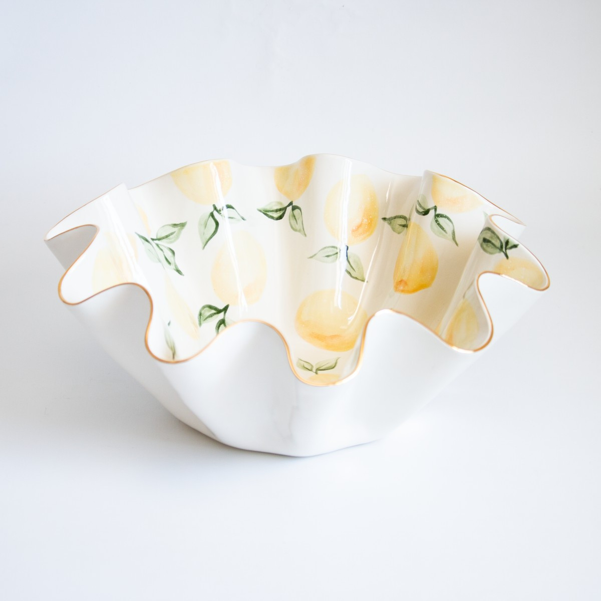 Lemon Abstract Bowl | Susan Gordon Pottery