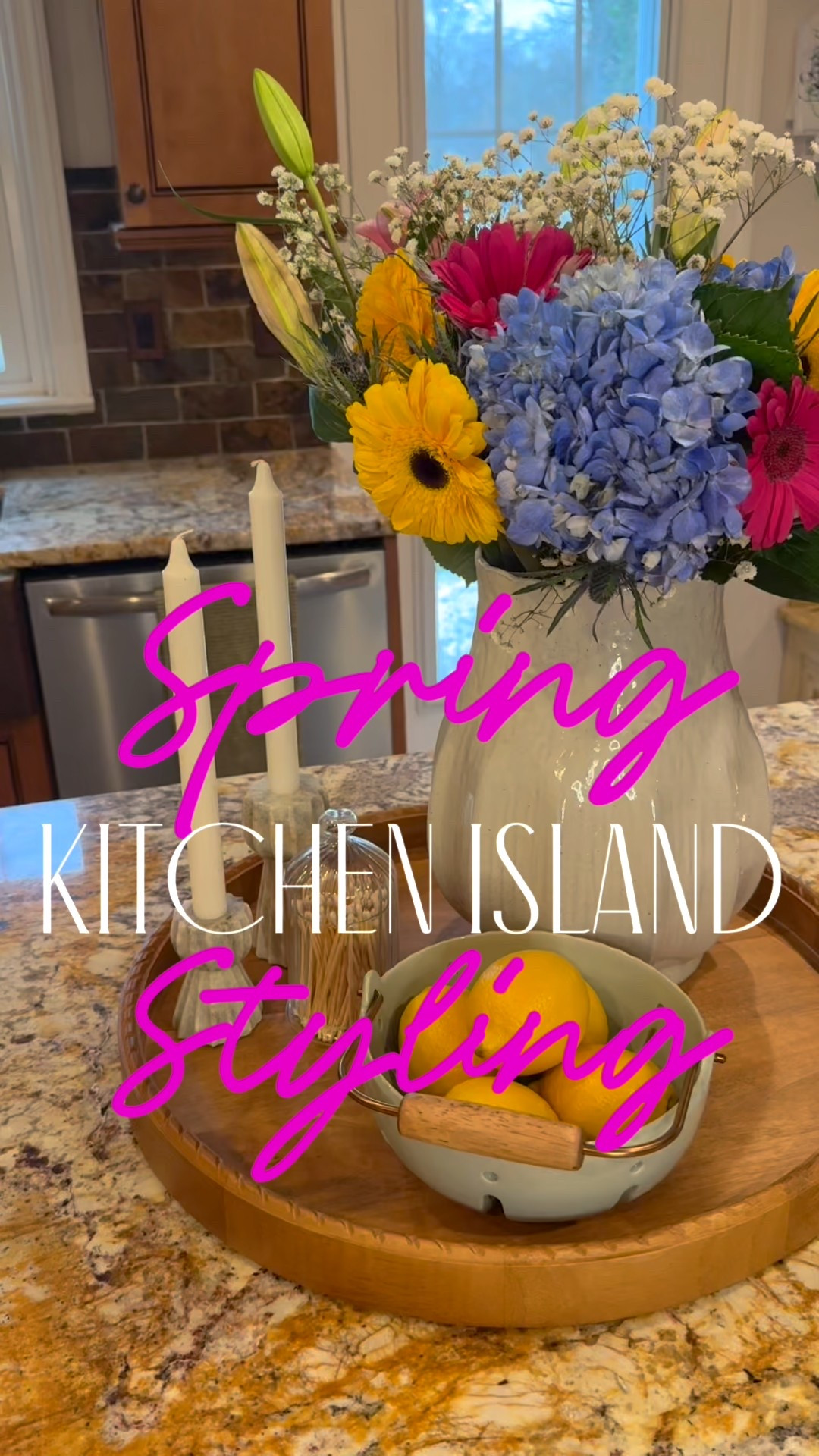 Spring kitchen island styling & decor! I love this wood tray especially in this lighter stain that just came out. I love styling my kitchen island since it’s typically the heart of our home. Save & follow for more affordable spring home decor inspo 🌸

Spring home decor | kitchen island styling | affordable home decor | affordable spring decor

#LTKFindsUnder50 #LTKHome #LTKSeasonal