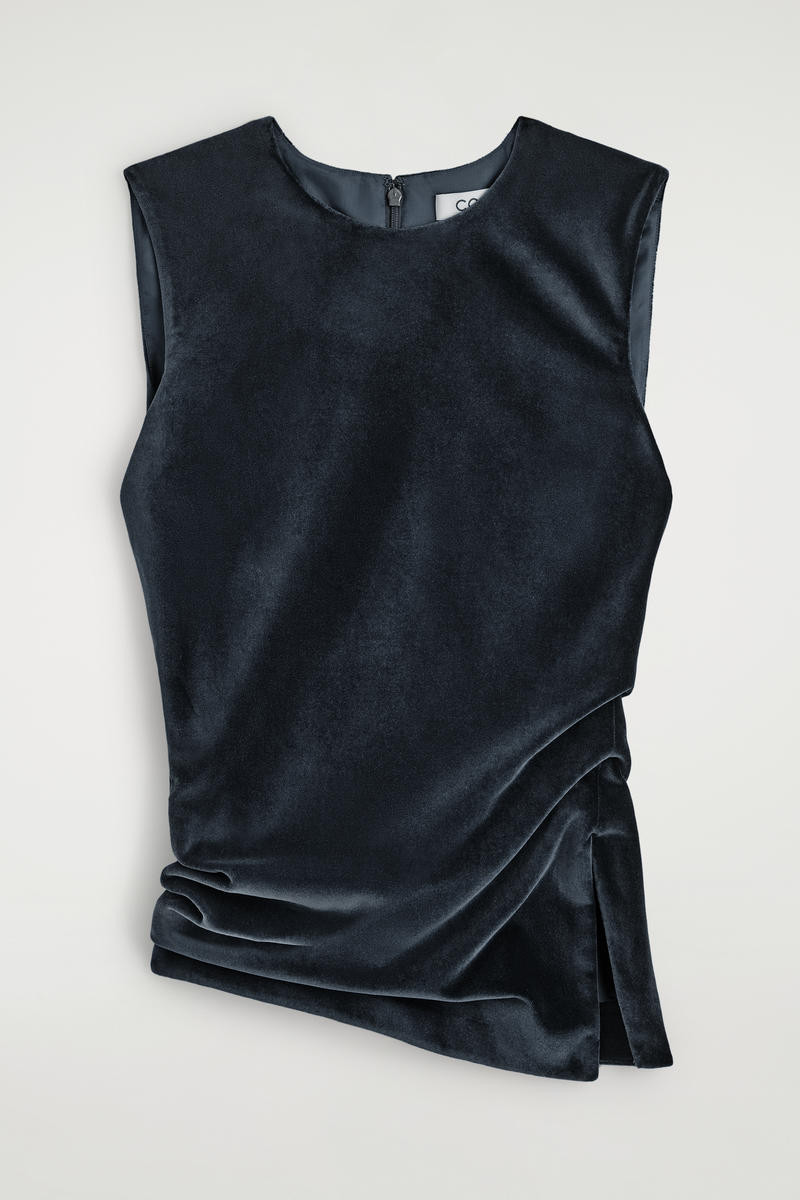 Asymmetric Velvet Top | COS UK