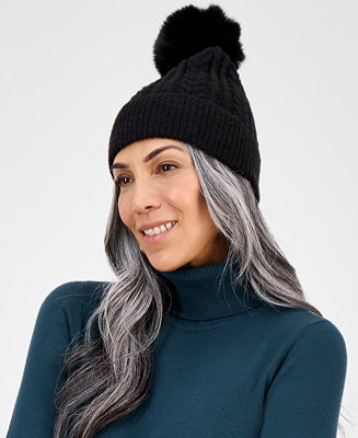 Style & Co Solid Cable Knit Beanie, Macy's Exclusive - Macy's | Macy's