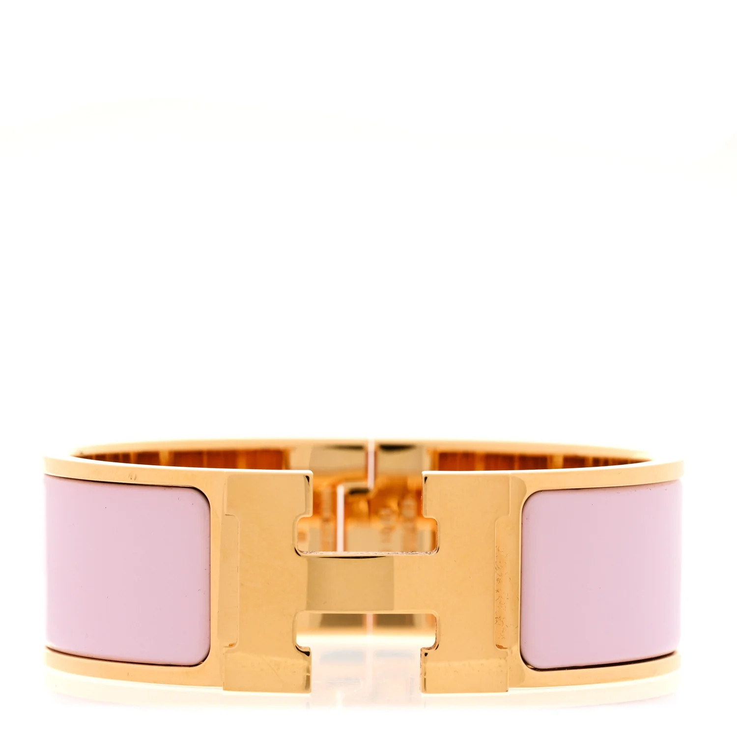 Enamel Wide Clic Clac H Bracelet PM Rose Dragee | FASHIONPHILE (US)