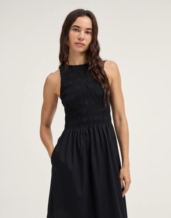 Smocked Racerback Midi Dress | Madewell