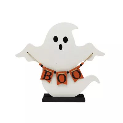 13.25-Inch "Boo" Standing Ghost Sign in White/Black | Bed Bath & Beyond | Bed Bath & Beyond