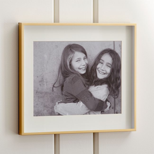 Brushed Brass 11x14 Wall Frame | Crate & Barrel
