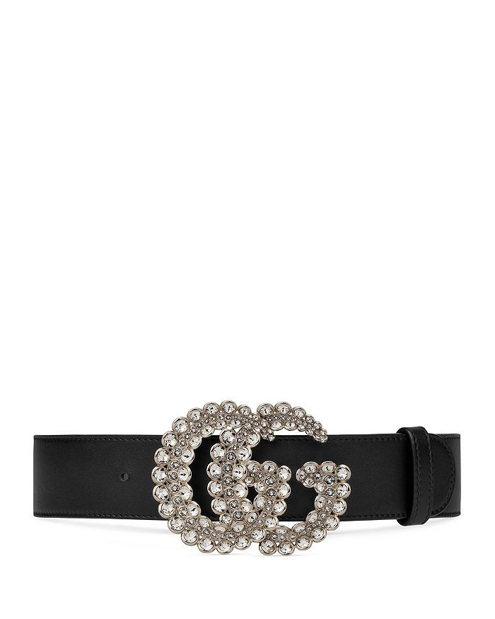 Gucci Women's Leather Belt with Crystal Double G Buckle Back to Results -  Handbags - Bloomingdal... | Bloomingdale's (US)
