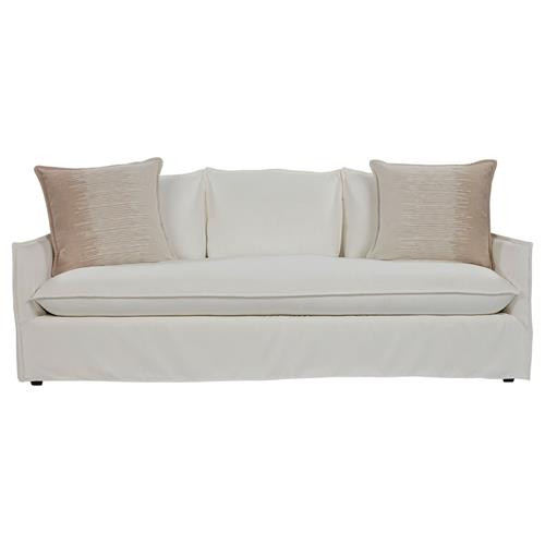 Amia Modern Classic White Performance Wood Slipcover Sofa | Kathy Kuo Home