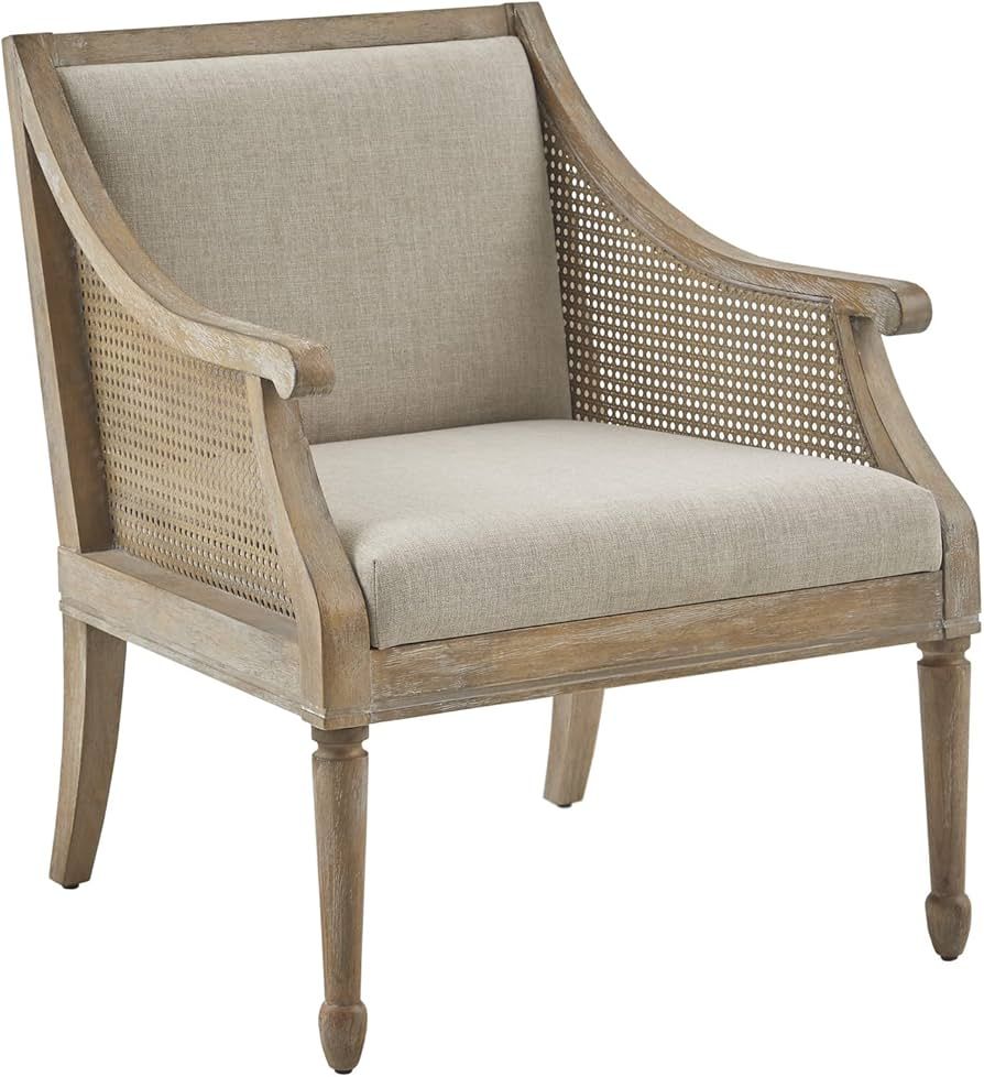 Martha Stewart Isla Accent Chairs for Living Room With Solid Wood Frame, Cane Webbed Swoop Track ... | Amazon (US)