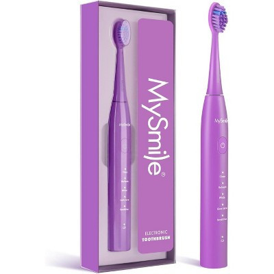 MySmile DY156 Electric Toothbrush for Adults, 3 Brush Heads, One Charge for 60 Days, Purple | Target