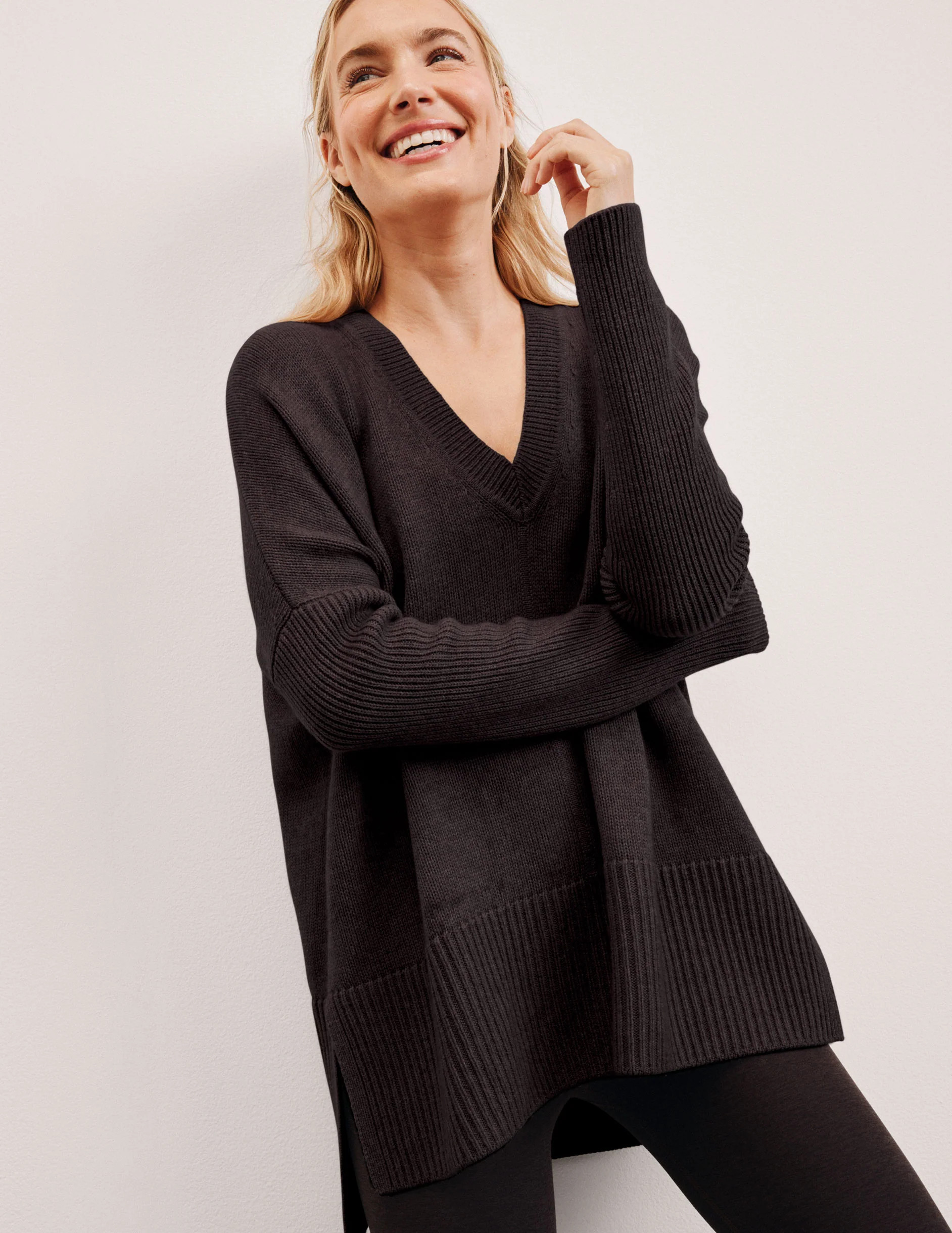 Wool-Cashmere V-Neck Sweater | Beyond Yoga | Beyond Yoga