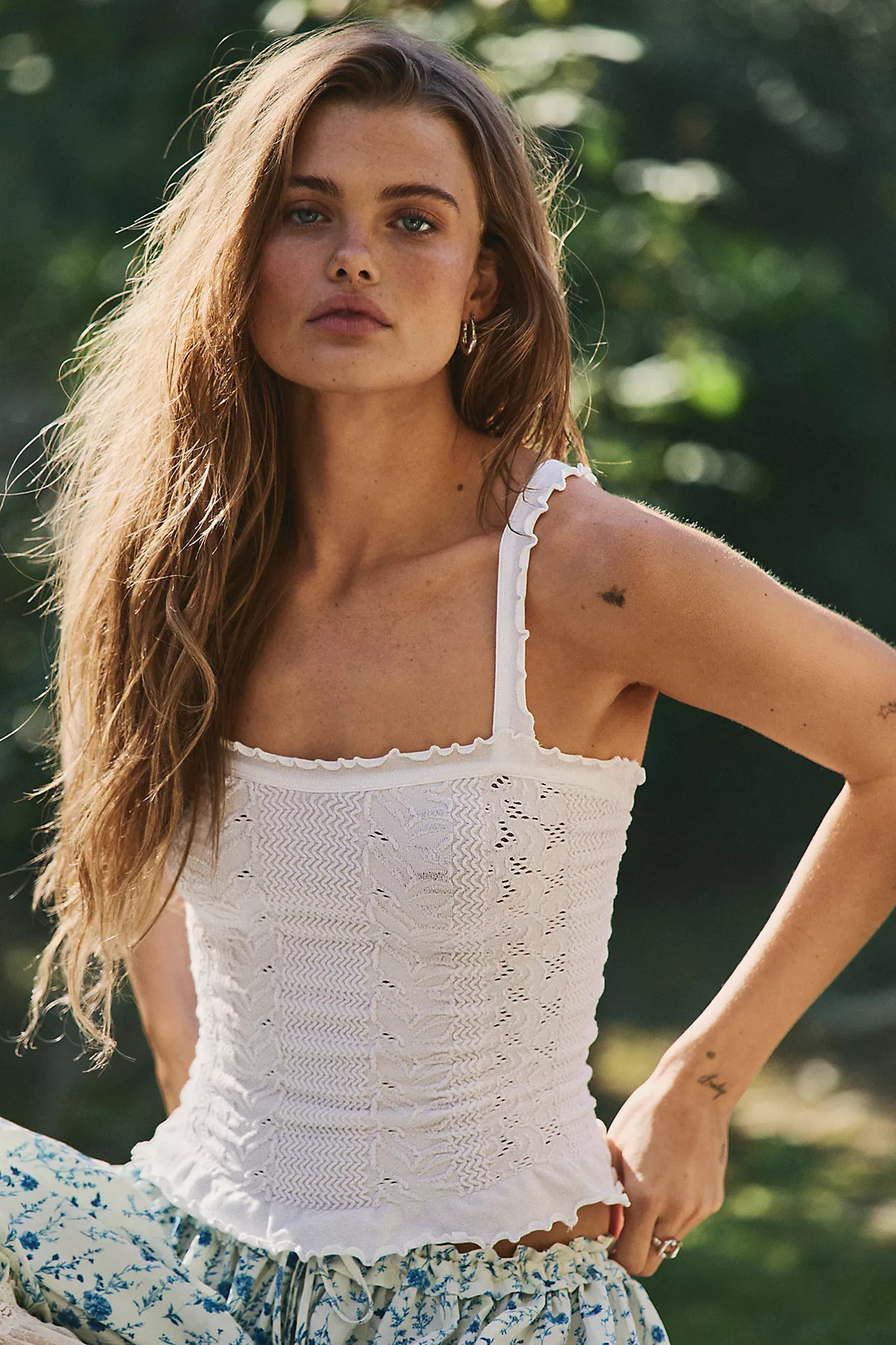 So Soft Frill Square Neck Tank | Free People (Global - UK&FR Excluded)