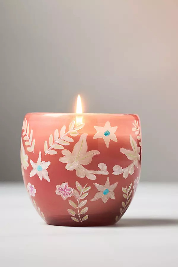 Medina Fruity White Amber Mandarin Glass Candle | Anthropologie (US)