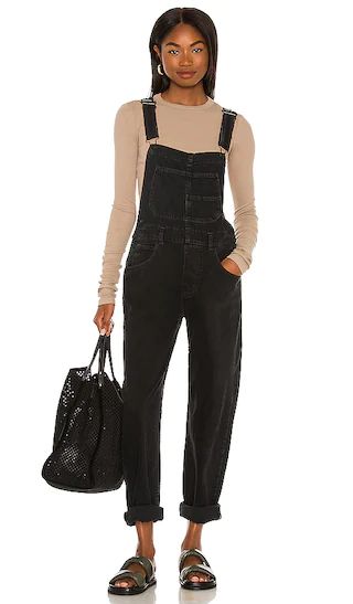 Ziggy Denim Overall in Mineral Black | Revolve Clothing (Global)