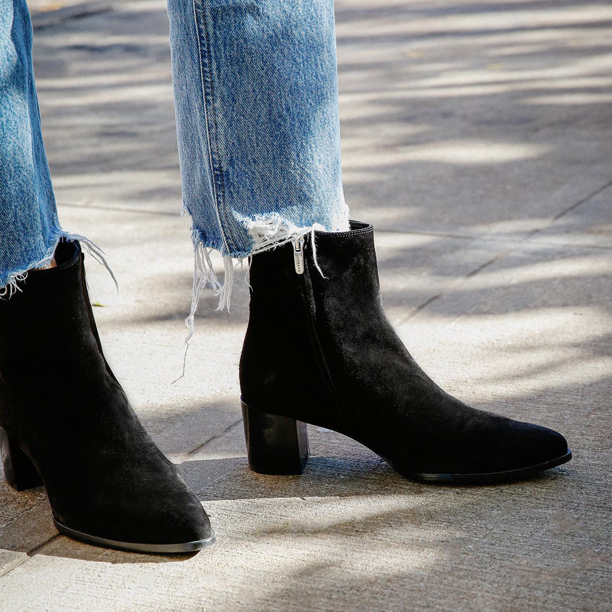 The Downtown Boot - Black Suede | Margaux