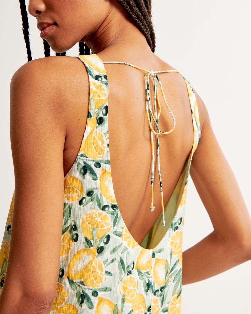 Open-Back Trapeze Mini Dress | Abercrombie & Fitch (US)