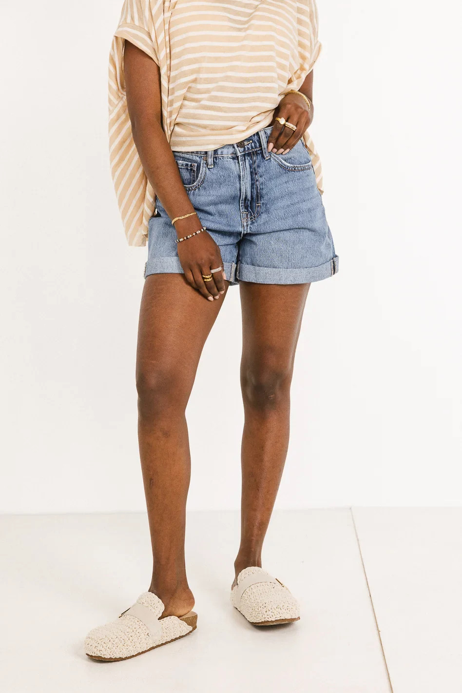 Edie High Rise Denim Shorts | Böhme US