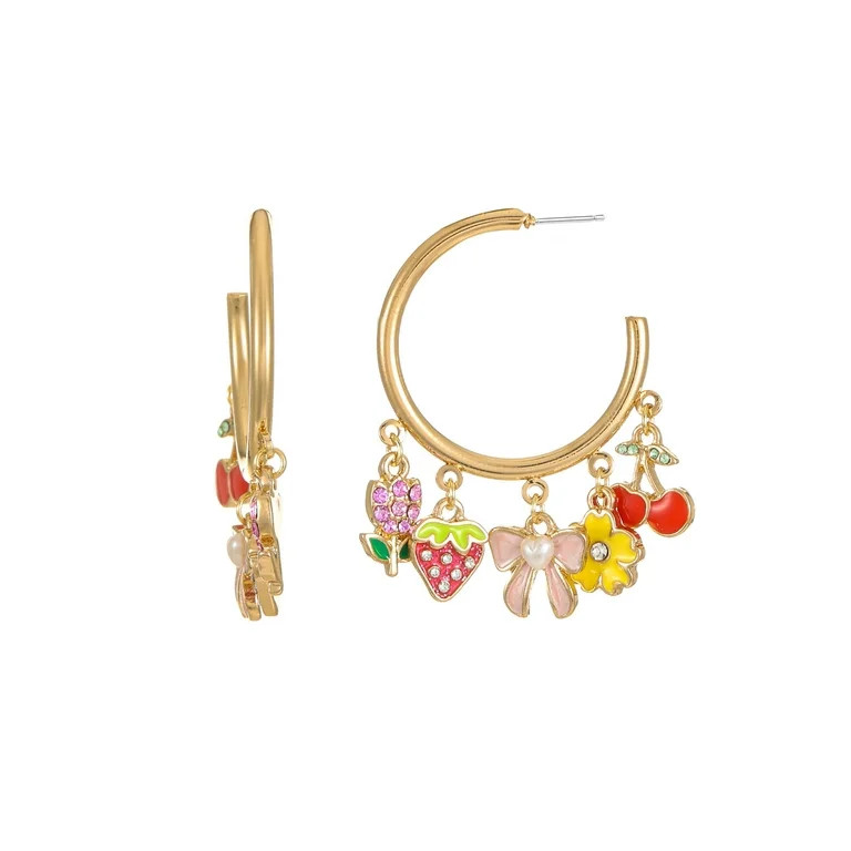 Packed Party Spring Charmy Hoop Earrings, 1 Pair | Walmart (US)