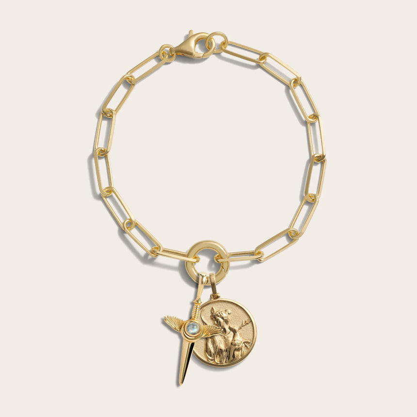 Artemis and Flying Dagger Charm Bracelet | Awe Inspired