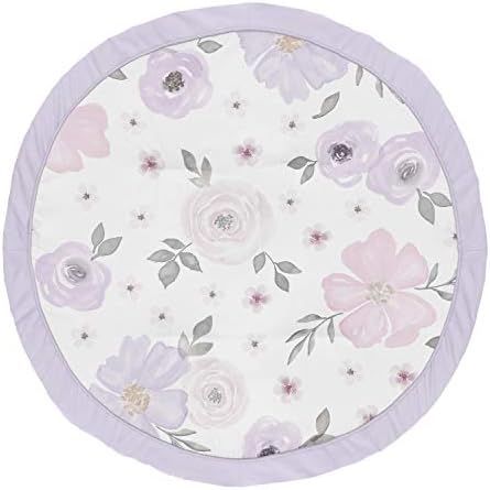 Sweet Jojo Designs Lavender Purple, Pink, Grey and White Shabby Chic Playmat Tummy Time Baby and ... | Amazon (US)